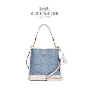 COACH 코치 시그니처 샴브레이 몰리 버킷백 22 CA583