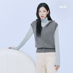 [론칭가69 900원]더엣지 24FW 울100  후드 니트베스트 1종