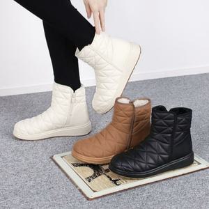 여성 누빔패딩 방한 털안감 캐주얼 앵클부츠