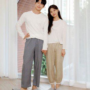 [마누아] 홈훼어 면100  개버딘 남 여 9부 잠옷바지 187_P356260410