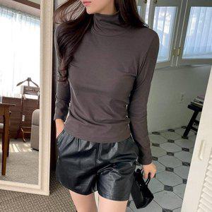[옷자락]여자 가을 이너티 폴라 레이어드티 소프트 티셔츠_P330042161