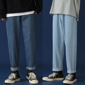 캐주얼 워싱진 데님팬츠 통 면 남성청 바지 아웃도어 골프 레저팬츠