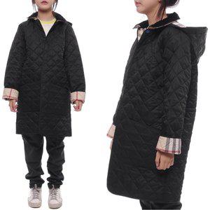 [부산점][버버리][버버리] 24FW 코듀로이 다이아몬드 퀼팅 코트 (8092531 BLACK 24F)
