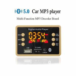 자동차 CD MP20 MP3 디코더 디코딩 보드 모듈 블루투스 5.0 12V 차량용 USB 플레이어 WMA WAV TF 카드 슬롯