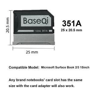 cf카드 메모리카드 Microsoft Surface Book2/3용 BaseQi 15인치 Microsd 어댑터 BookII/III 15 카드 리더기
