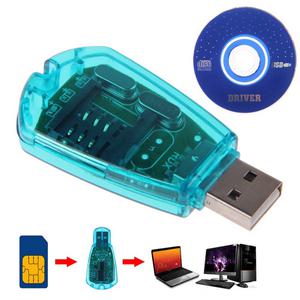 cf카드 메모리카드  SIANCS 고속 1PCS 휴대용 블루 USB 핸드폰 SIM 카드 리더 GSM CDMA CD SMS 백업 PC 용