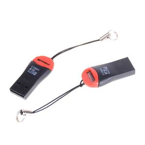 cf카드 메모리카드 미니 소형 랜야드 메모리 카드 리더 어댑터 마이크로 SD TF 카드용 USB 2.0 교체 2 개