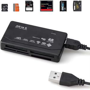 cf카드 메모리카드 올인원 메모리 카드 리더기 480Mbps USB 2.0 외부 SD SDHC 미니 소형 마이크로 M2 MMC X