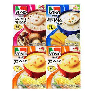 보노 스프 콘스프 2개 + 버섯 1개 + 체다 1개