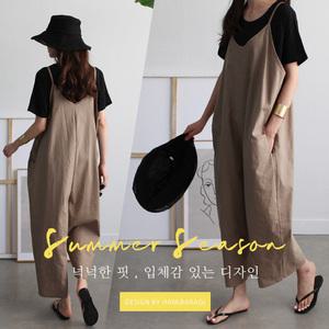 하늘바라기_여성용 엠마 린넨 배기 점프수트