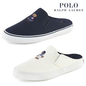 [롯데백화점]폴로랄프로렌 캔버스 스니커즈 뮬 블로퍼 슬립온 CARLEE BEAR MULE RFS11283498OA-W 네이비,크