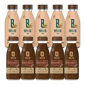 CJ제일제당 CJ 밸런스밀 고단백 한끼 귀리5개 카카오5개