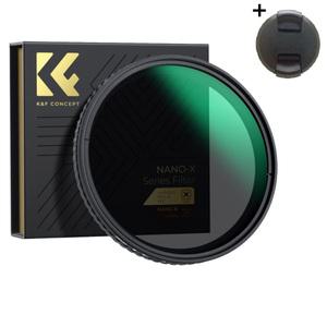 KnF 77mm NANO-X ND2-ND32 _ 가변필터 ___ X 크로스 방지 (캡포함)  Japan 8K AGC Glass ND2-32 Filter