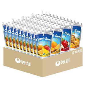 카프리썬 200ml 혼합 40팩 (오렌지망고+오렌지+사과+사파리 각 10팩)