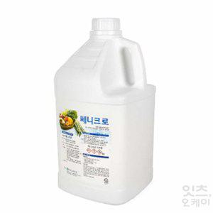 firstok 쎄니크로 4L 과일야채세척 과일세척제 살균소독수