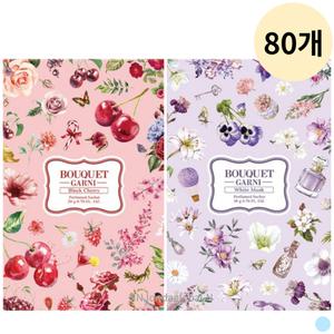 부케가르니 블랙체리 + 화이트머스크 옷장 탈취제 걸이형 20g 대용량 80P