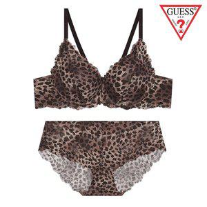 [게스언더웨어](의정부점)(노와이어)리얼호피나염 브라렛+팬티세트(GBWBR918BR/GBWPT918BR)