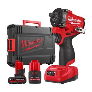 밀워키 M12 FIW2F12-5252X 충전 임팩 렌치 12V 2.5Ah 5.0Ah 배터리 세트