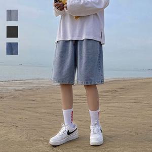 남자 청반바지 허리밴딩 데님반바지 흑청 연청 진청 5부바지