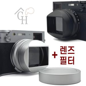 [GH] 후지필름 X100VI X100V X100F 스퀘어후드 메탈 사각후드+캡 for SQUAREHOOD HAOGE 니시필터