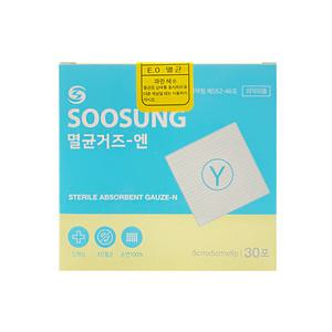 수성 멸균Y형거즈 5cm X 5cm 8겹 2매입 30포 접은거즈