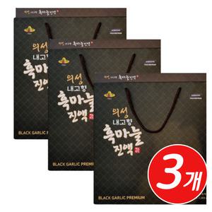 프리미엄 의성 흑마늘 농축 진액 30포 x 3개 중년 시니어 남성 남편 관리 흙마늘즙 회사 사무실 거래처 인