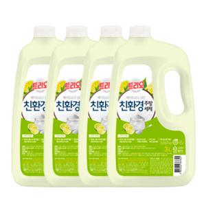 애경 트리오 담은 베이킹소다 라임 주방세제 3L 4개