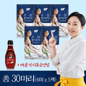 김나운더키친 손질통낙지 6미(280g) 5팩+소스1통