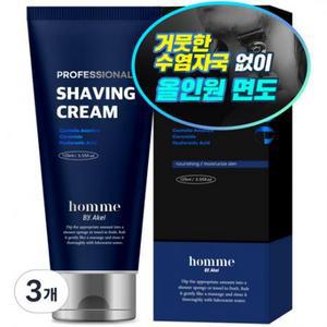 아케이 옴므 프로페셔널 후레쉬 쉐이빙 면도크림 3개, 105ml one option