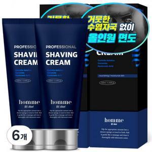 아케이 옴므 프로페셔널 후레쉬 쉐이빙 면도크림 6개, 105ml one option