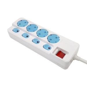 9200180 멀티코드-자동캡 개별차단스위치 4구3호 3m 멀티탭 전선 케이블 연장선