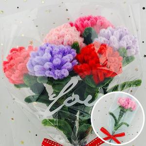 [HYIJTKP8_4B]모루 카네이션 꽃 한송이 만들기 (옵션)