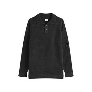 [CP COMPANY]시피컴퍼니 렌즈 폴로 니트 블랙 남성 18CMKN070A 005687G 999