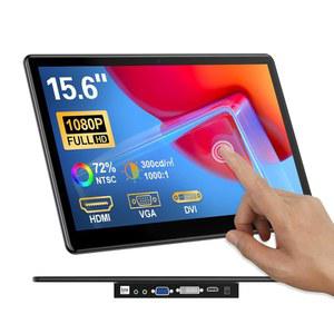 하우엔스 포터블 터치스크린 모니터 15.6인치, FHD 1920 1080 IPS 노트북용 HDMI VGA DVI 터치 모니터, 노트북 PC PS5와 호환되는 VESA 마운트 지원