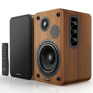 액티브 책장 스피커 36W RMS - BT 5.4 무선 스피커, 5인치 우퍼, 실크 돔 트위터 PC 스피커 - USB 디지털 오디오 스튜디오 모니터 베이스 & 트레블 레코드 플레이어 TV용 AUX 입력 조정