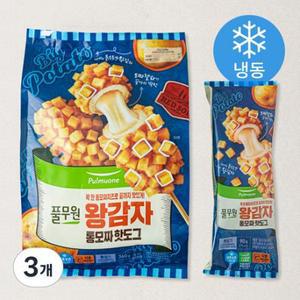 풀무원 왕감자 통모짜 핫도그 4개입 (냉동), 360g, 3개 one option