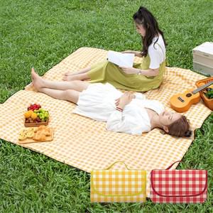 방수매트 돗자리 접이식 파우치형 체크패턴 나들이 대형 200x200cm 휴대용
