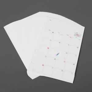 앵무새 6공 월간 다이어리 속지 리필속지 45매(A5)