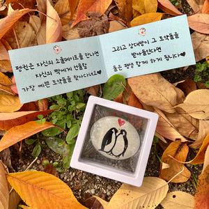 펭귄 조약돌 커플 편지 기념일 생일 선물 편지지 [깜짝 남자친구 여자친구 100일 남친 여친 백일 이벤트 특별한 결혼 쓸데없는 쓸모없는 웃긴 신박한 특이한 템]
