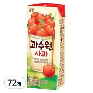 남양과수원 사과주스 음료수 당충전 190ml 72개