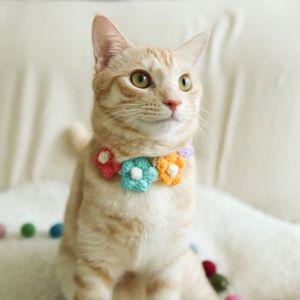 꽃송이 뜨개 초커 고양이 목걸이 강아지꽃 옷 올인원 대형견옷 애견 실내복