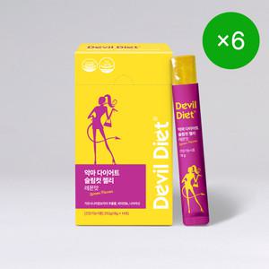 악마다이어트 슬림컷 다이어트 젤리 레몬맛 가르시니아 체지방감소 14포, 6개