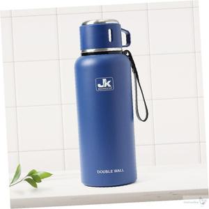 원터치 보온병 1500ML 블루 위생 심플 스마트 물통