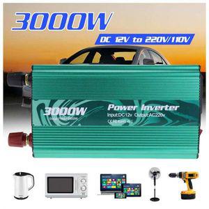 차량용 인버터 3000W 순수정현파 DC 12V 24V-AC 220V 110V 전원 과부하 보호 충전기 어댑터 소켓