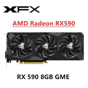 XFX RX 590 580 8GB GDDR5 그래픽 카드 GPU Radeon AMD GME 비디오 데스크탑 PC 화면 컴퓨터 게임 맵