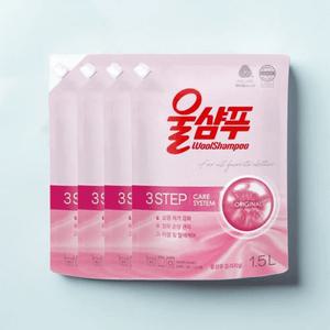 울샴푸 오리지널 리필 세제 1.5L 4개