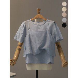[하프클럽/]루이베 쉬폰 블라우스   뷔스티에 세트_MNBS533