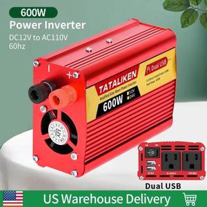 휴대용 차량 탑재 가정용 주파수 변환기, 미국 소켓 인버터, 12V, 110V, 60HZ, 600W, 1500W, 2000W, 2500W