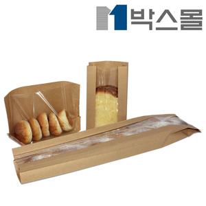 박스몰 크라프트 창봉투 스탠드봉투 빵 쿠키포장
