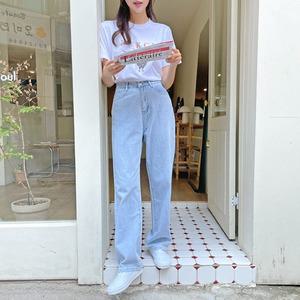 [올시즌] [Made]. 로반 연청 와이드 데님팬츠.po001